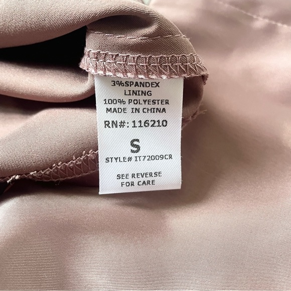 Mauve Blush Pink Rose Satin Padded Two Piece Skirt Dress Set Size Small - Picture 10 of 12